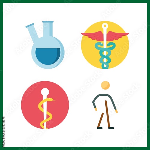 4 pack icon. Vector illustration pack set. walker and retort icons for pack works
