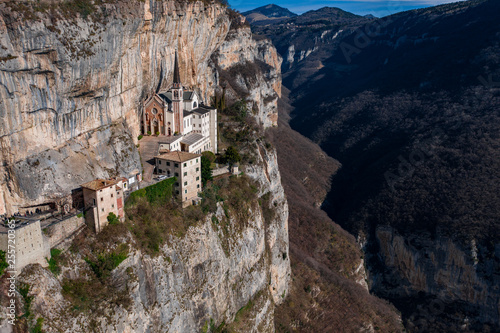 Принти на полотні Santuario Madonna della Corona Carona monastery verona italy hermitage