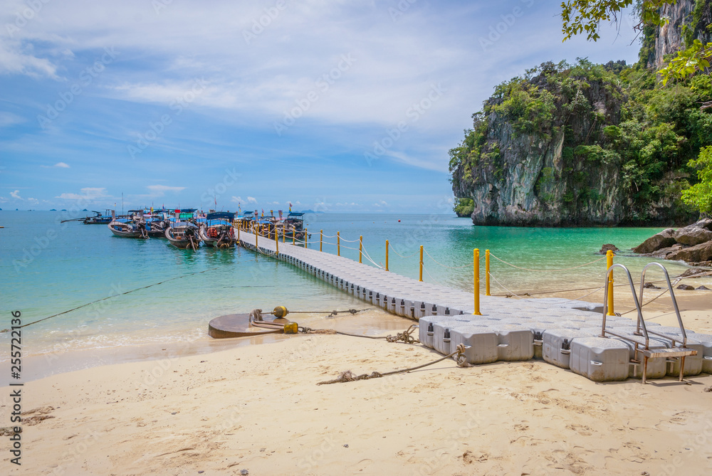 Pier with boats, Thailand