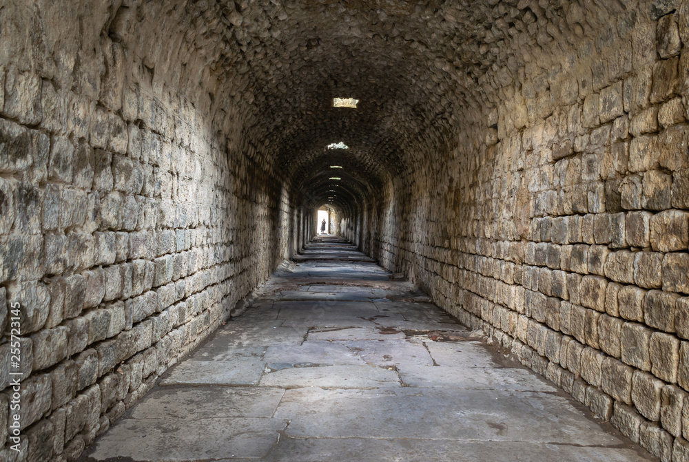 Akslepion Ancient City, tunnels, Pergamon, Bergama, Izmir