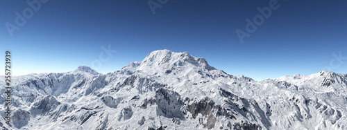 Bergpanorama mit schneebedeckten Bergen © Michael Rosskothen