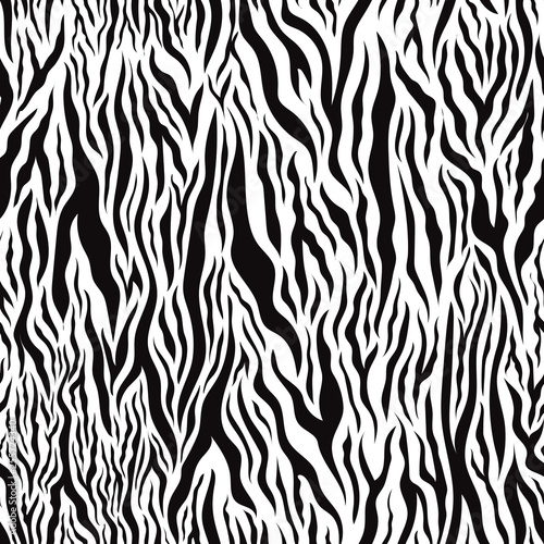 Black and white tiger skin  seamless pattern