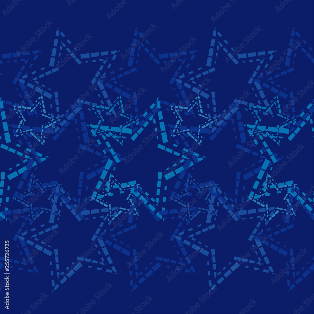 Seamless pattern with decorative stars. Stars from different squares. Stars in the sky. Can be used for wallpaper, textile, invitation card, wrapping, web page background.