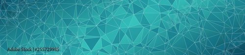 Tech wide banner conception, vector triangles shapes
