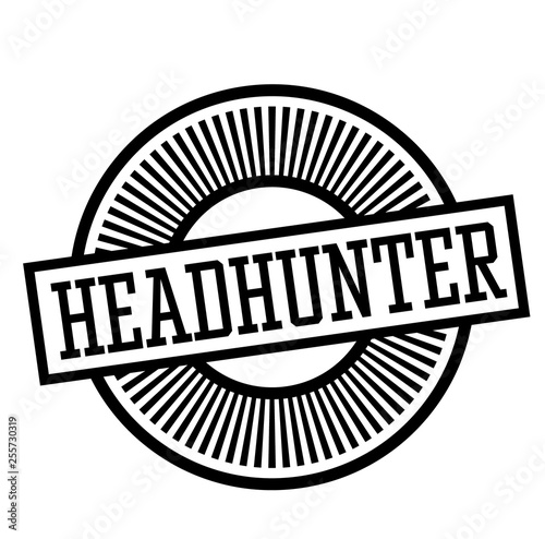 headhunter stamp on white