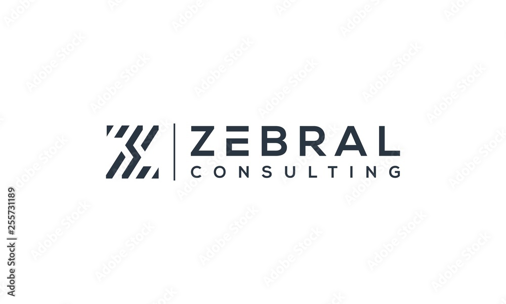 lettering z with zebra style