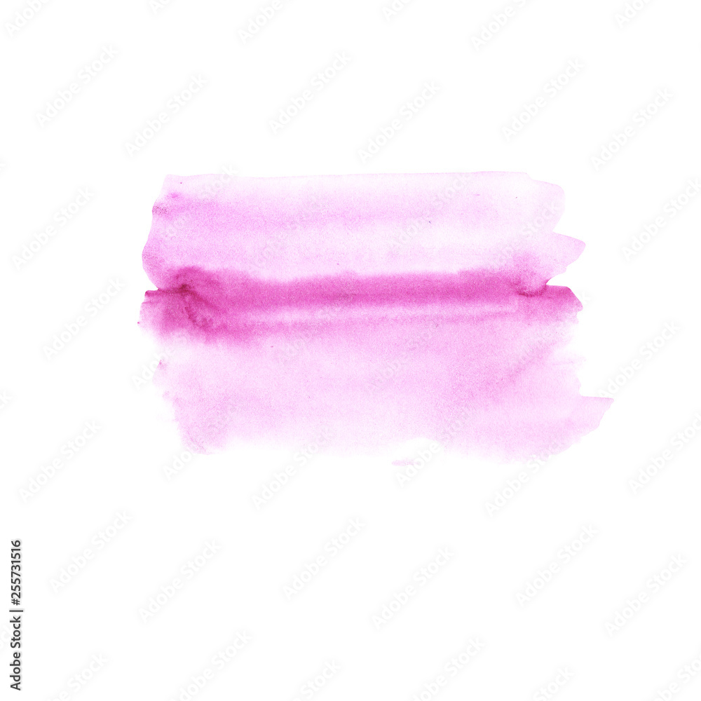 Watercolor gradient pink violet illustration on white background. drawn by hand.