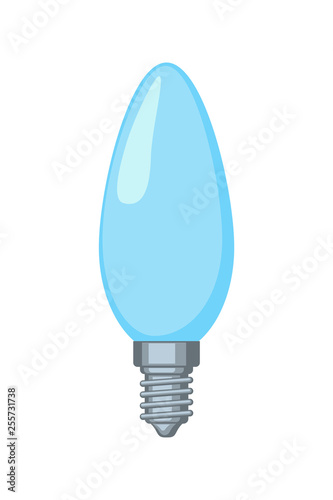 Colorful cartoon candle light bulb