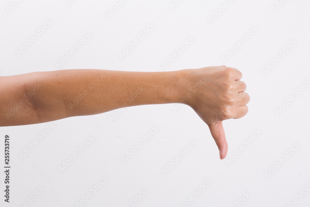 lady hand gestures - white background lady hand gestures - white background