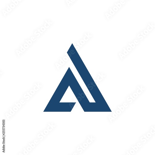 A logo abstract icon blue