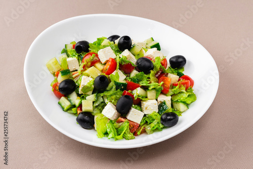 salad in a white plate