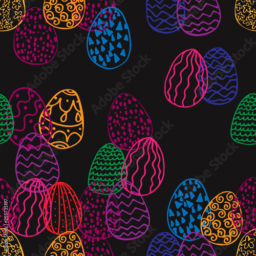 seamless texture of easter eggs
