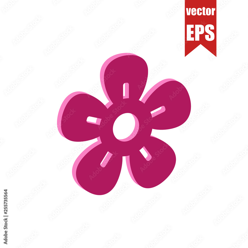 Flower isometric icon.Vector illustration. Flower isometric icon.Vector illustration.