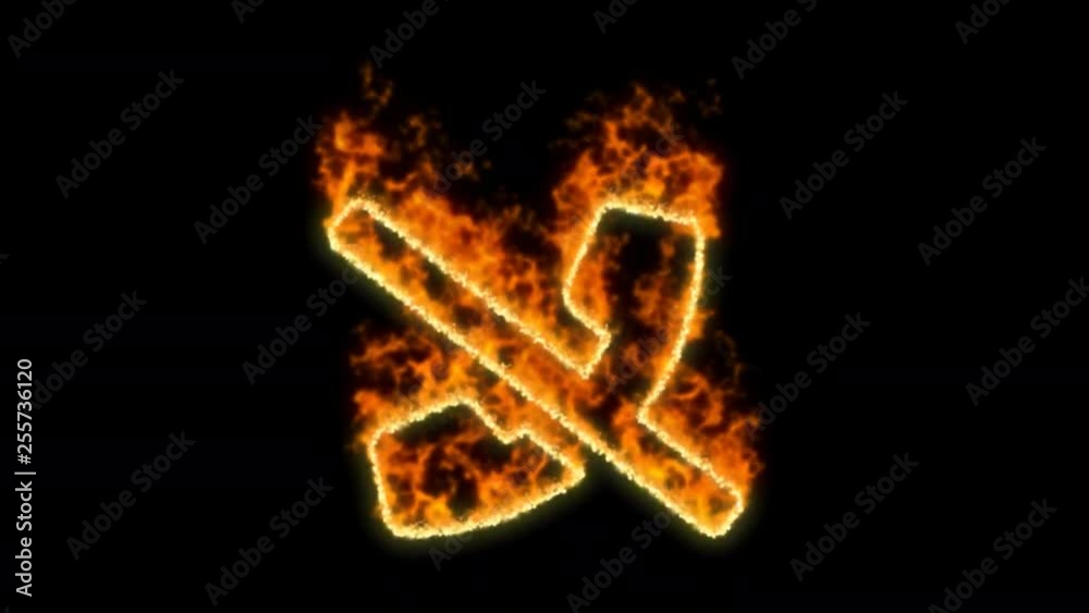 phone slash symbol inflames. Then disappears. In - Out loop. Alpha channel Premultiplied - Matted with color black phone slash symbol inflames. Then disappears. In - Out loop. Alpha channel Premultiplied - Matted with color black