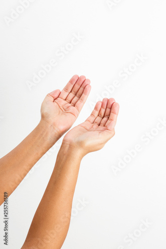 the lady opened her hands.