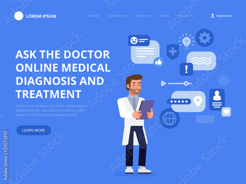 Online doctor. Medical consultation and support. Diagnosis and treatment.