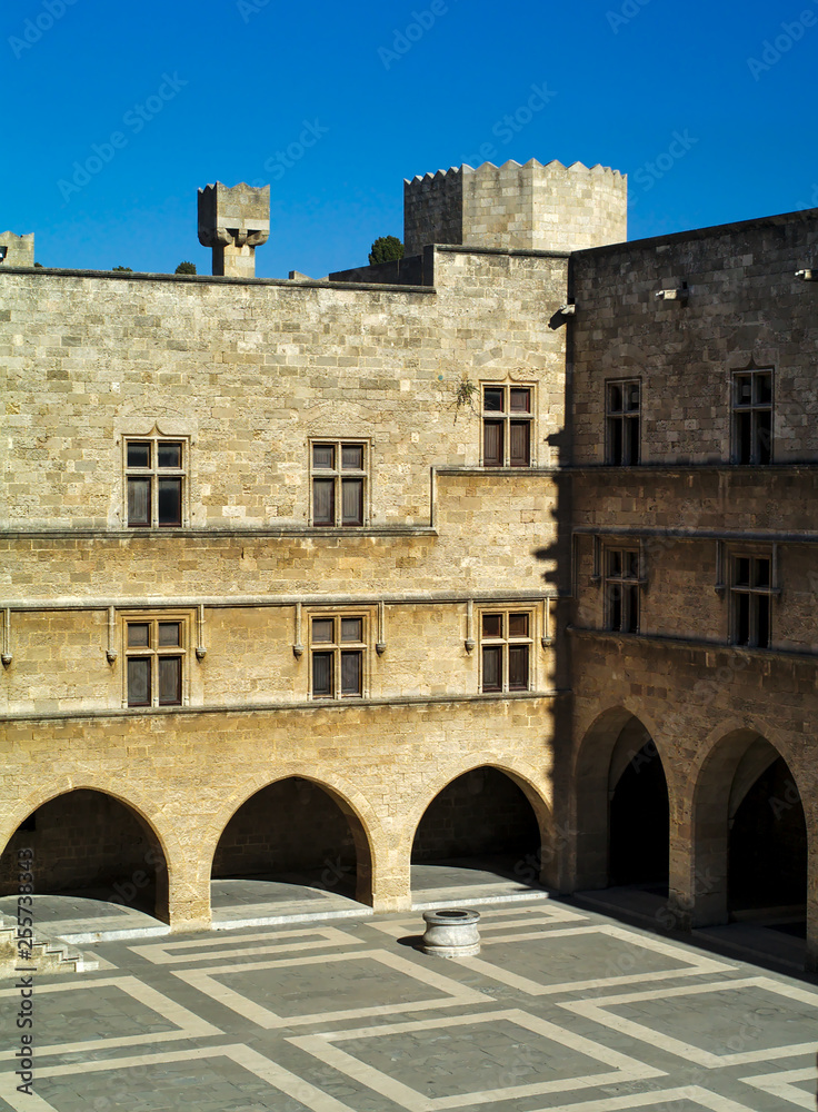 Medieval palace of the Grand Master of the Knights of Rhodes , also known as the Kastello.