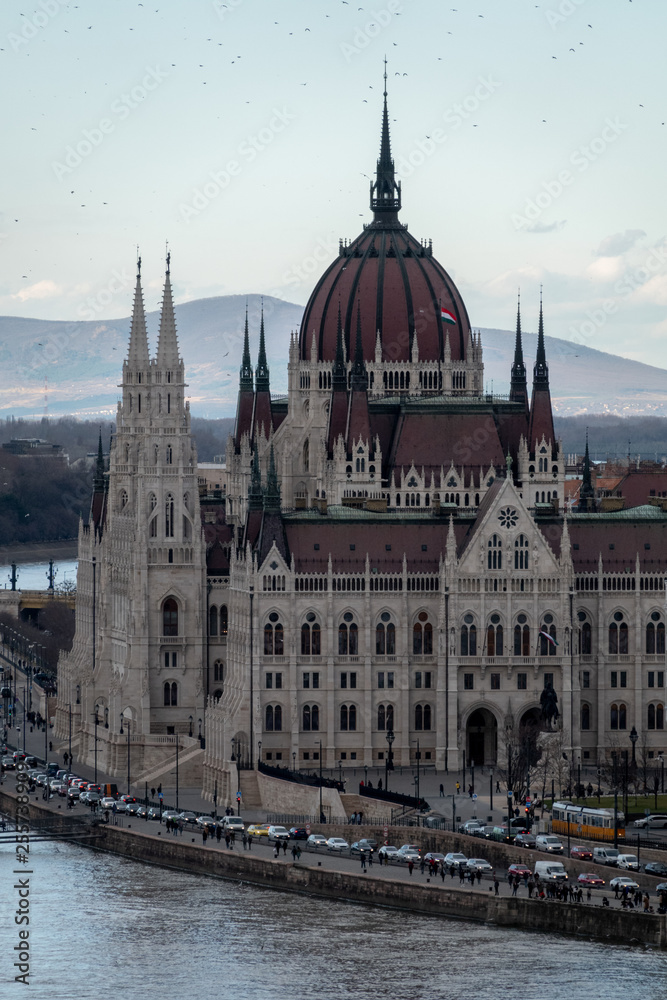The famous parliament in Budapest, capital of Hungary