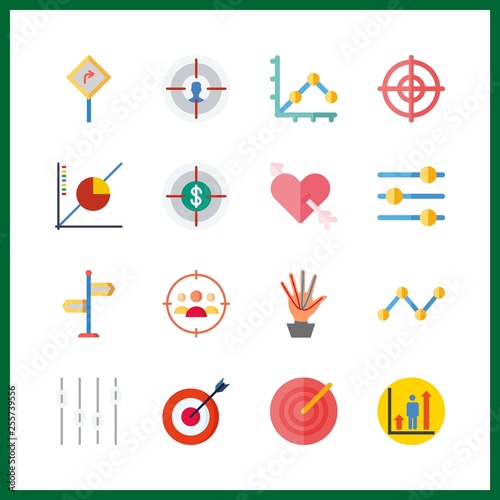 Wallpaper Mural 16 arrow icon. Vector illustration arrow set. target and road sign icons for arrow works Torontodigital.ca