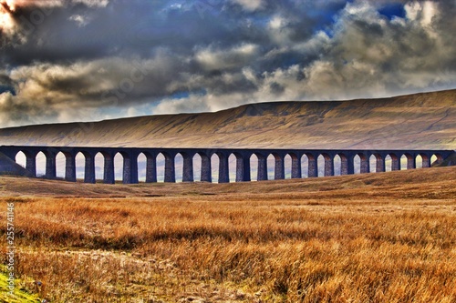 Yorkshire Dales Ribblehead viaduct weather cloudy 