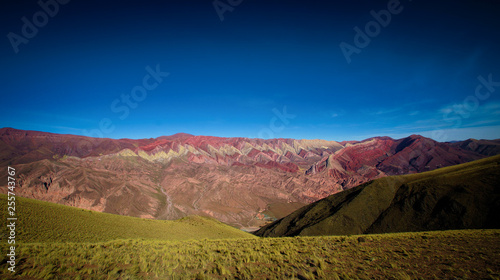 Colourful mountains of the Andes. Viewpoint of el Hornocal at Humahuaca, Jujuy, Argentina.