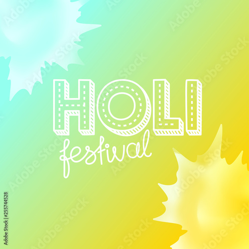 Holi festival vector concept. Indian holiday