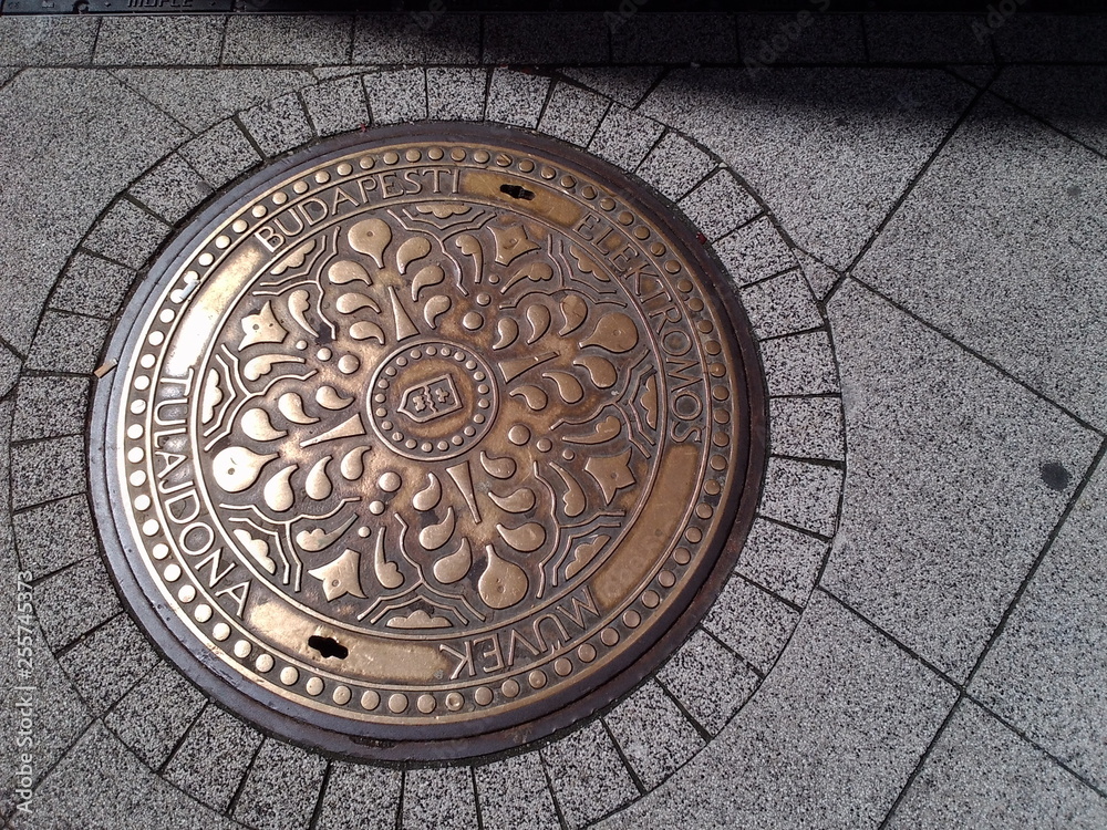 Manhole cover in St. Petersburg.