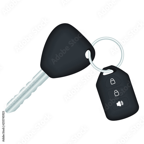 Car keys isolated on white background