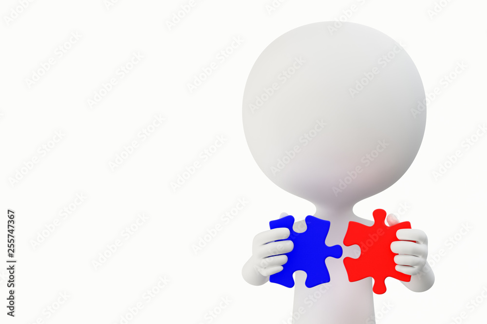 パズルピースを嵌める人物 Stock イラスト Adobe Stock
