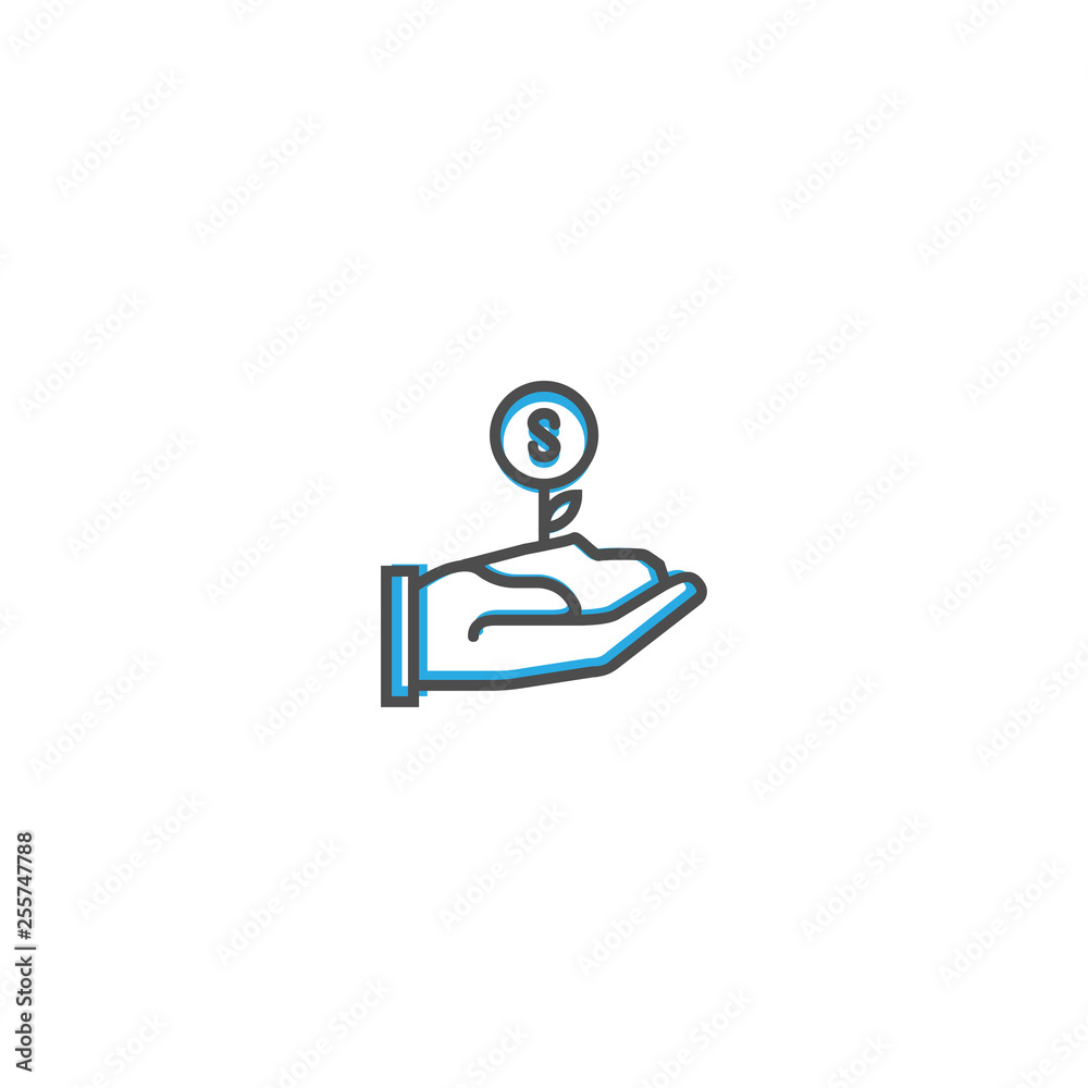 Growth icon design. Marketing icon line vector illustration Growth icon design. Marketing icon line vector illustration