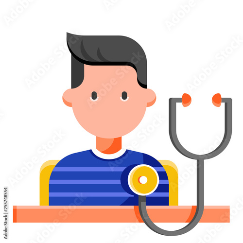 Outpatient department flat illustration