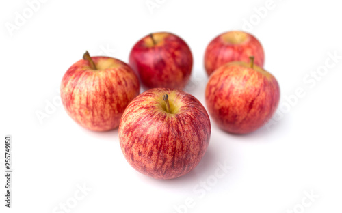 Fresh red apples isolated on white background