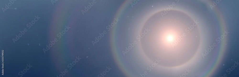 Lunar Halo in the Alps