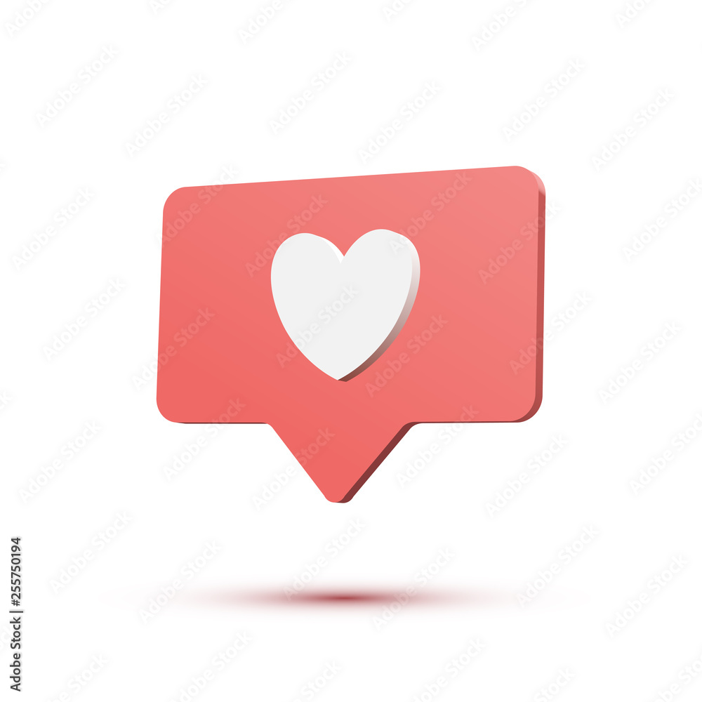 Social media like, comment 3d cartoon illustration Social media like, comment 3d cartoon illustration