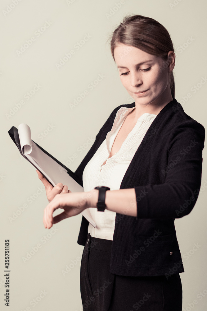 a successful business girl in a office a successful business girl in a office