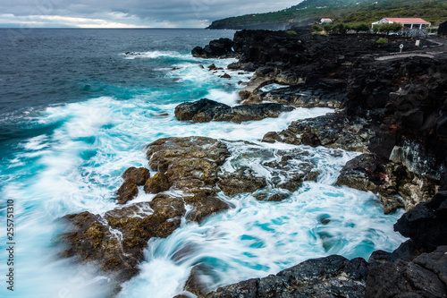 rough northern coast of Pico island, at the villages of Cachorro and Lajedo.  photo