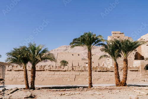 Medinet Habu temple ruins in Luxor, Egypt