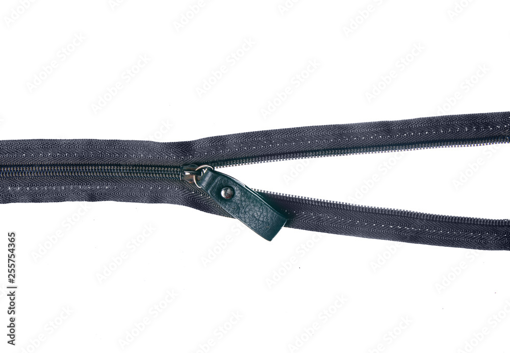 Zipper clasp fittings on a white background isolation Zipper clasp fittings on a white background isolation