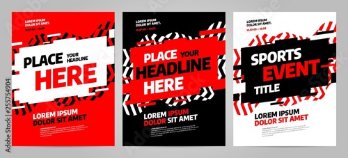 Layout design template for sport event, tournament or competition.