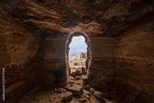 Small temple in Petra Jordan
