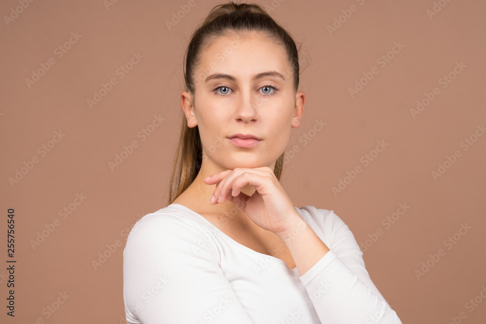 Girl with emotions sad anger mad scream Girl with emotions sad anger mad scream