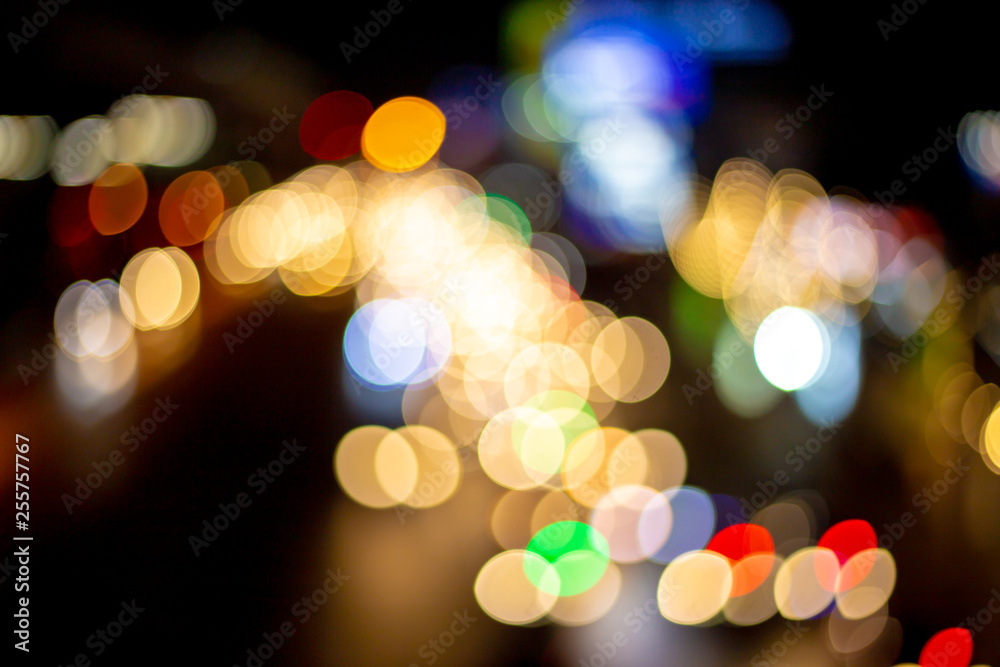 Light bokeh at night in the city