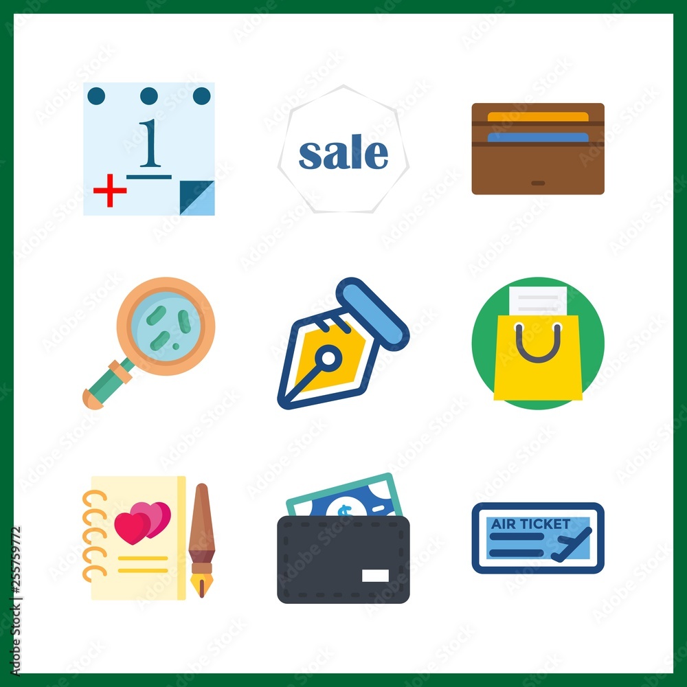 9 paper icon. Vector illustration paper set. guests book and pen icons for paper works 9 paper icon. Vector illustration paper set. guests book and pen icons for paper works