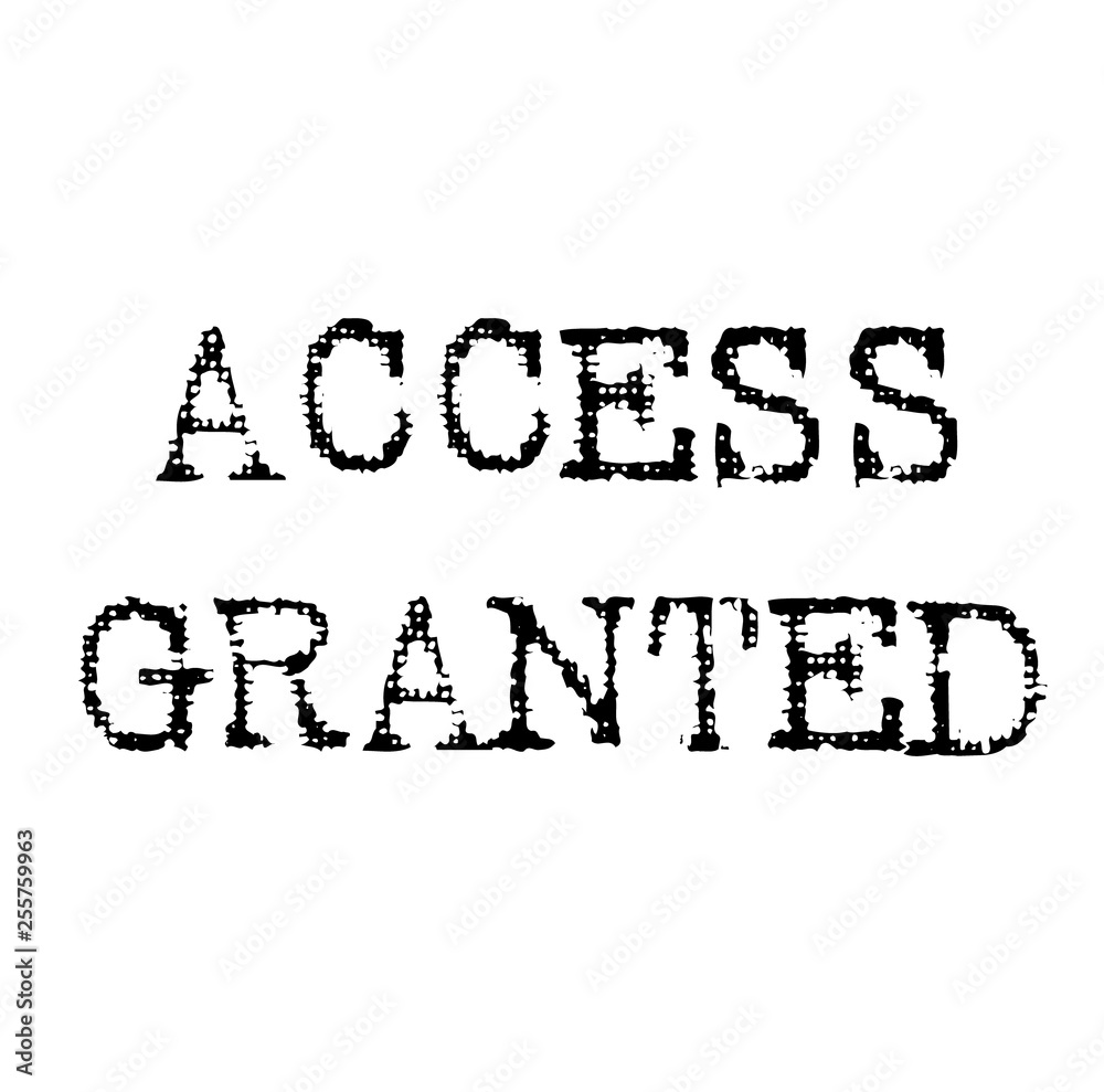 Fototapeta premium access granted black stamp