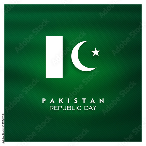 23rd of march pakistan national day celebration card, Happy Pakistan's Resolution Day 23rd March 1940. flag of pakistan brush design Vector Illustration
