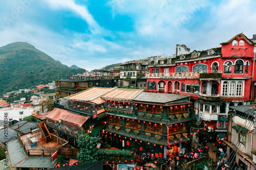 Famous Jiufen Teahouse in Taiwan photo