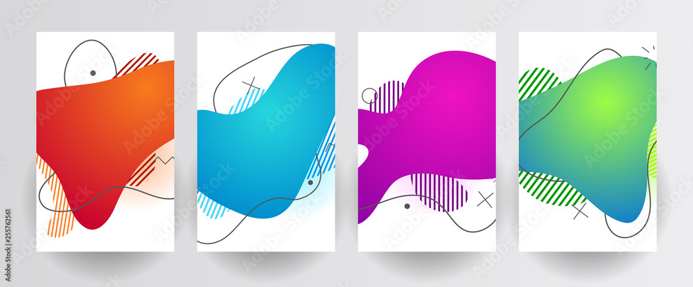 Obraz premium Plastic liquid gradient waves sale banner template. Dynamic plastic fluid gradient waves.