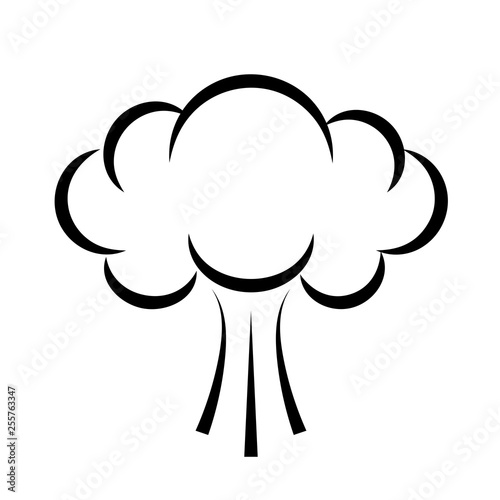 Puff smoke cloud icon
