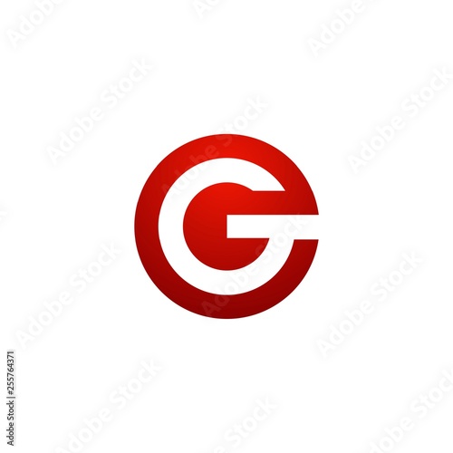 red G element round shape symbol logo