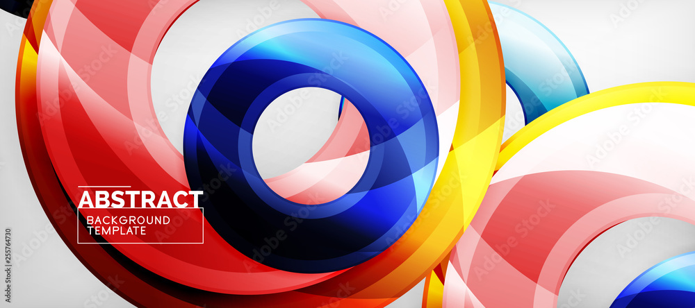 Glossy circles geometric background Glossy circles geometric background